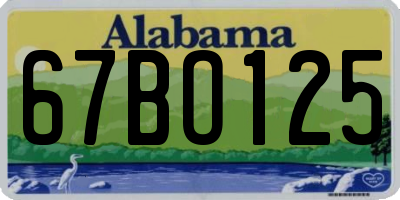 AL license plate 67BO125