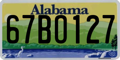 AL license plate 67BO127