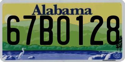 AL license plate 67BO128