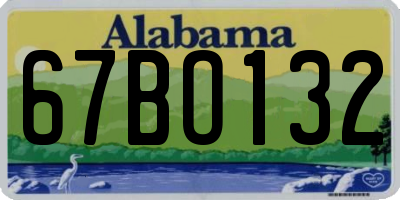 AL license plate 67BO132