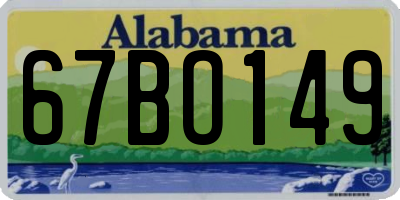 AL license plate 67BO149