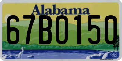 AL license plate 67BO150
