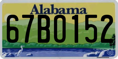 AL license plate 67BO152