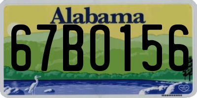 AL license plate 67BO156