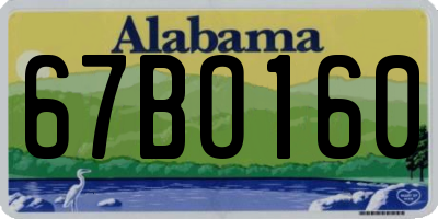 AL license plate 67BO160