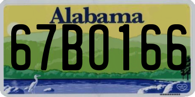 AL license plate 67BO166
