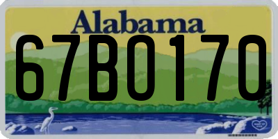 AL license plate 67BO170