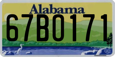 AL license plate 67BO171