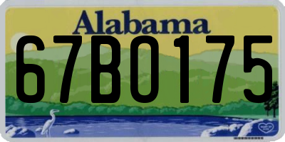 AL license plate 67BO175