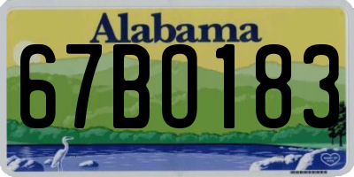 AL license plate 67BO183