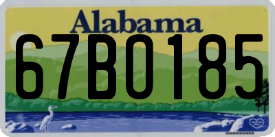 AL license plate 67BO185