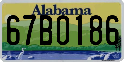 AL license plate 67BO186