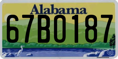 AL license plate 67BO187
