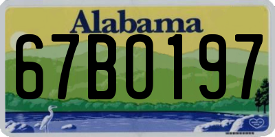 AL license plate 67BO197