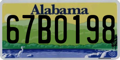 AL license plate 67BO198