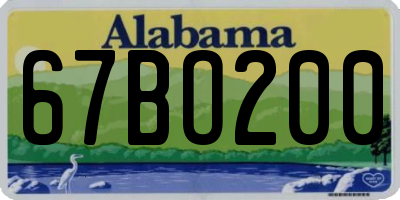 AL license plate 67BO200