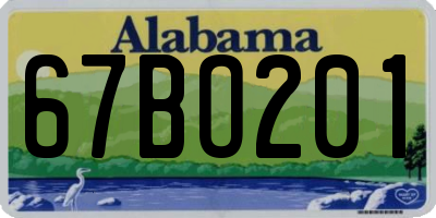 AL license plate 67BO201