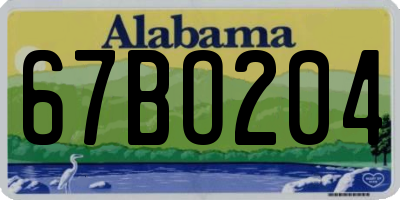 AL license plate 67BO204