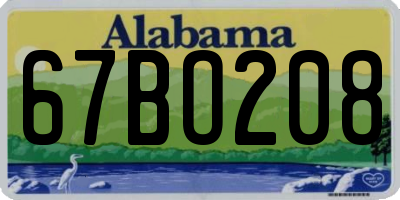 AL license plate 67BO208