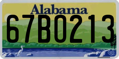 AL license plate 67BO213