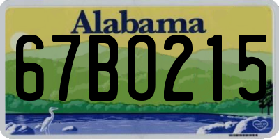 AL license plate 67BO215