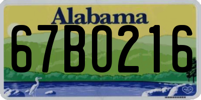 AL license plate 67BO216