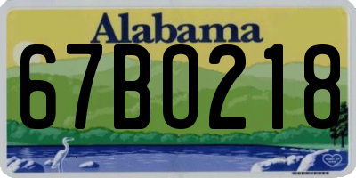 AL license plate 67BO218