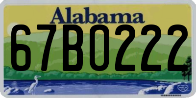 AL license plate 67BO222