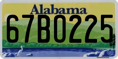 AL license plate 67BO225