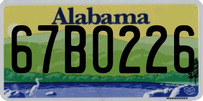 AL license plate 67BO226