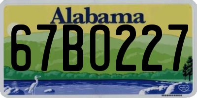 AL license plate 67BO227