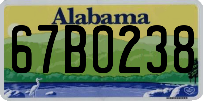 AL license plate 67BO238