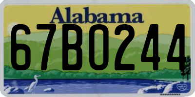 AL license plate 67BO244