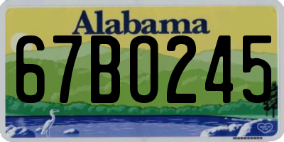 AL license plate 67BO245