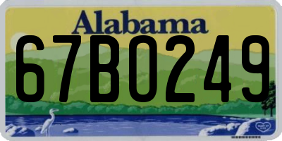 AL license plate 67BO249