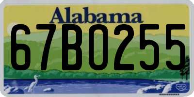 AL license plate 67BO255