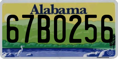 AL license plate 67BO256