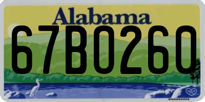 AL license plate 67BO260