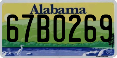 AL license plate 67BO269