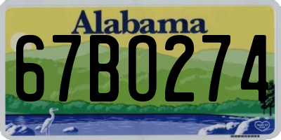 AL license plate 67BO274