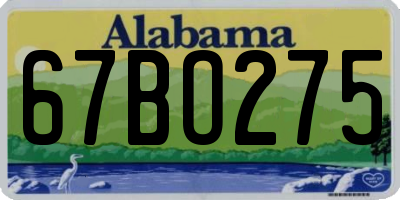 AL license plate 67BO275