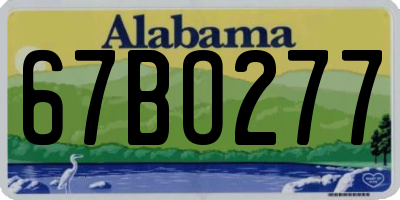 AL license plate 67BO277