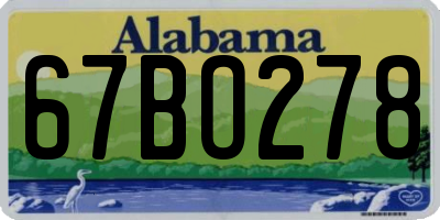 AL license plate 67BO278