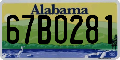 AL license plate 67BO281