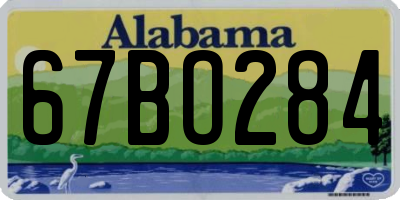 AL license plate 67BO284