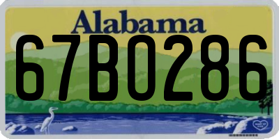AL license plate 67BO286