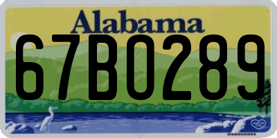 AL license plate 67BO289