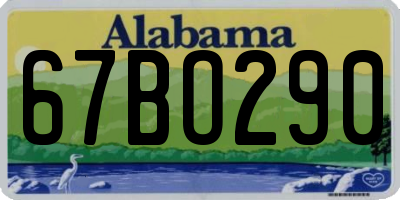 AL license plate 67BO290
