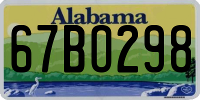AL license plate 67BO298