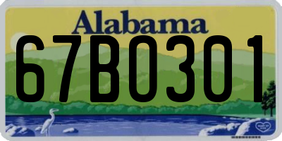 AL license plate 67BO301